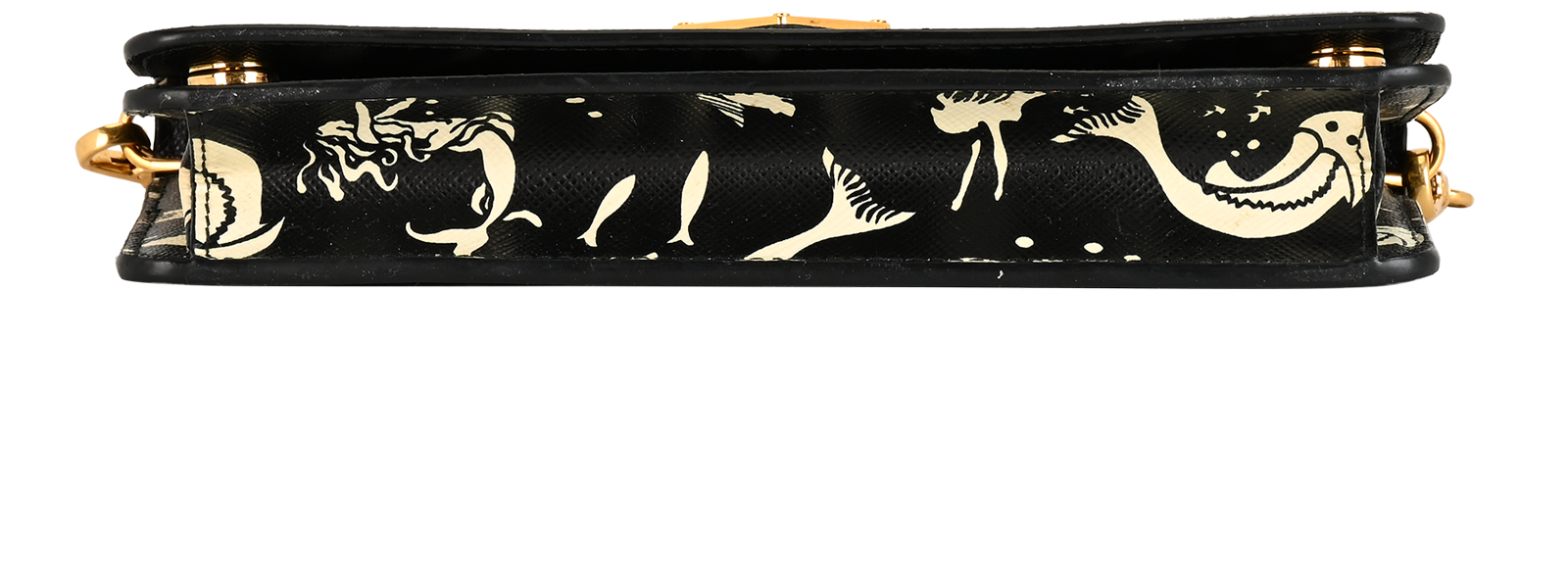 Mermaid Wallet On Chain, &pound;420, Handbags, Black, Leather, Top view